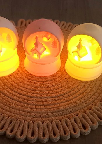 Plastik pilli mumlu dekorasyon ürünleri - Görsel 5