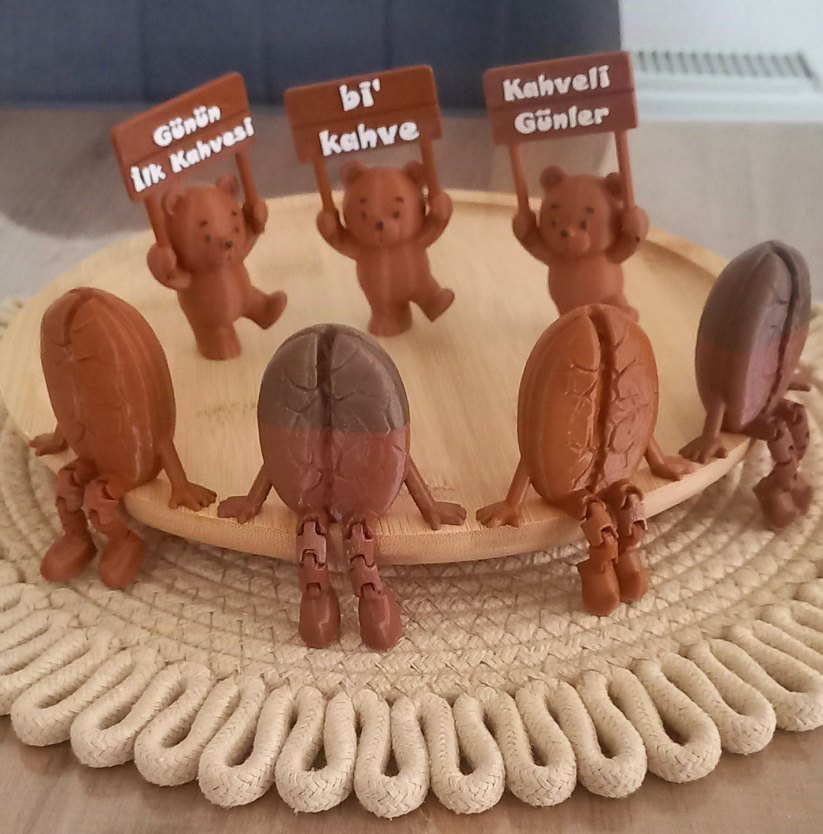 Kahverengi  Ayıcıklar kahve köşesi için tasarimlar - Görsel 2