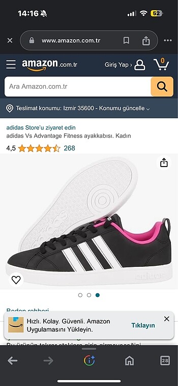 Orjinal adidas spor ayakkabi