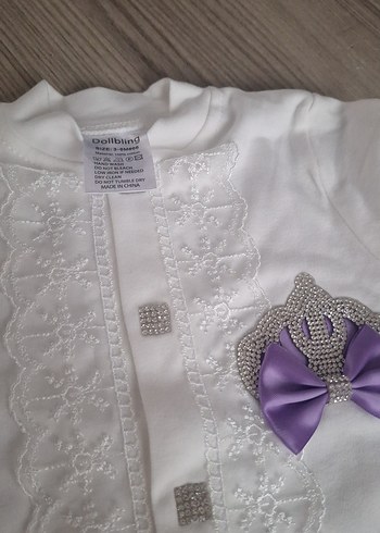 Lila Fiyonklu Bebek Hastane Kıyafeti - Görsel 4