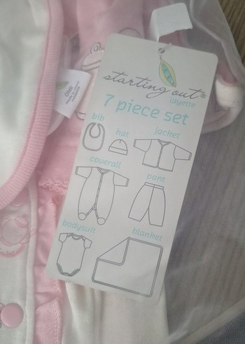 Pembe Dantel Detaylı Kız Bebek Takımı - Görsel 5