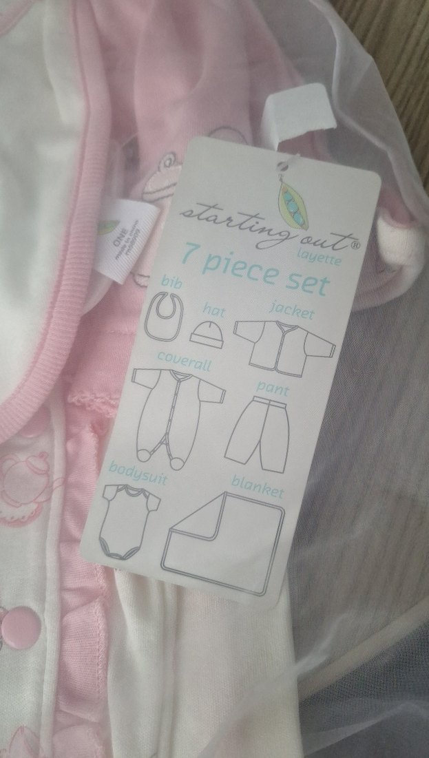 Pembe Dantel Detaylı Kız Bebek Takımı - Görsel 5