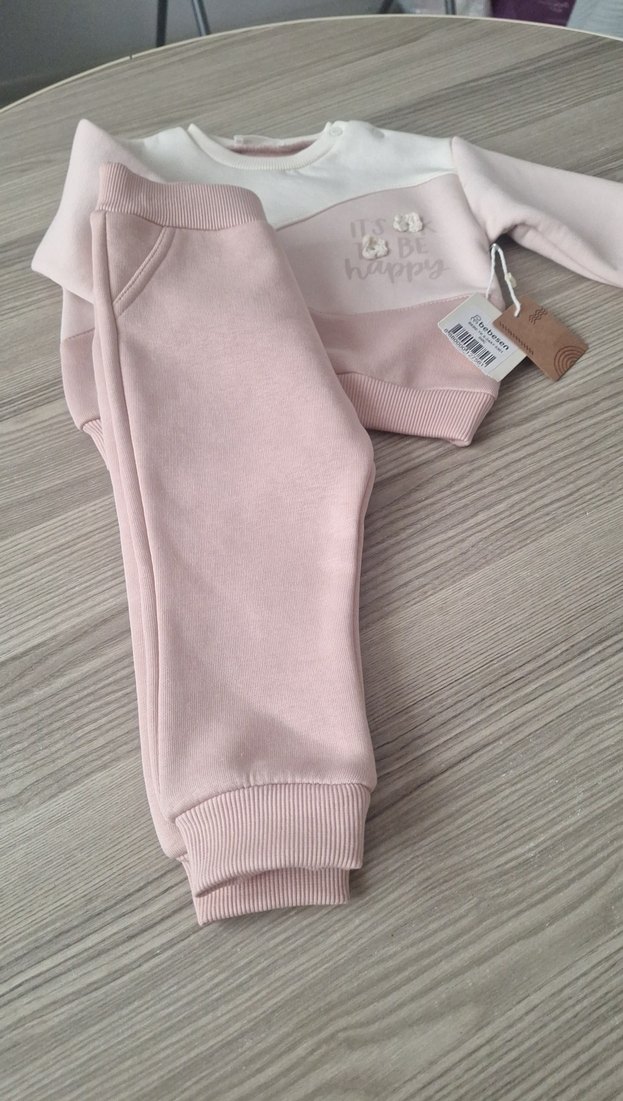 Pembe Bebek Kız Takım Uzun Kollu - Görsel 2