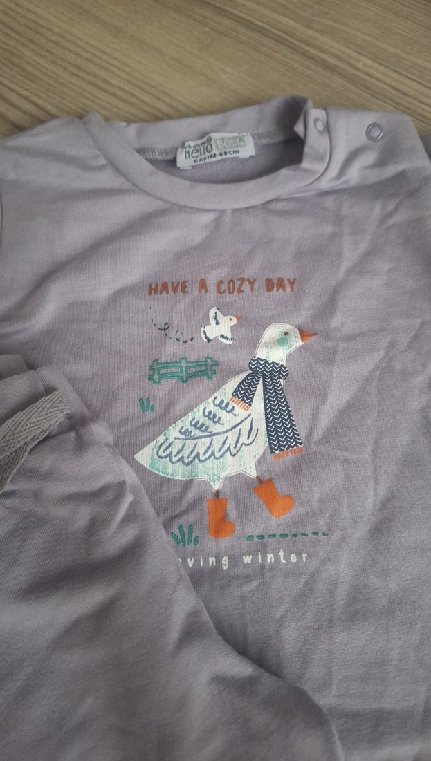 Kız Çocuk Triko Sweatshirt ve Pantolon - Görsel 4