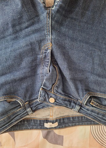 40 Beden mavi Renk Kadın Mavi Normal Boy Denim Pantolon