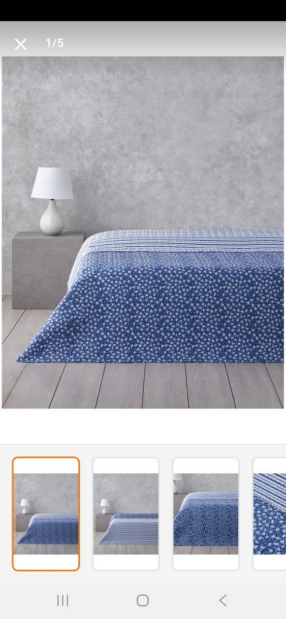 Çiçek Desenli Mavi örtü - Görsel 4