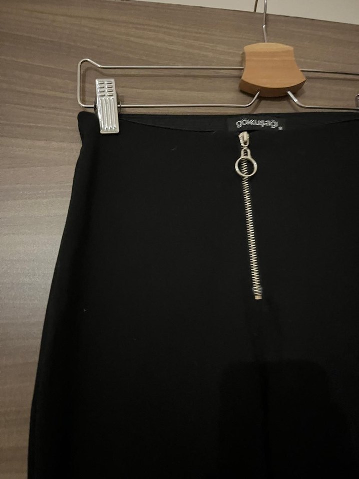 Siyah Kadın İspanyol Paça Pantolon - Görsel 3