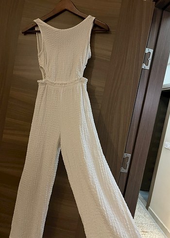 Zara yanları dekolteli kız çocuk 13-14 yaş beyaz tulum - Görsel 3