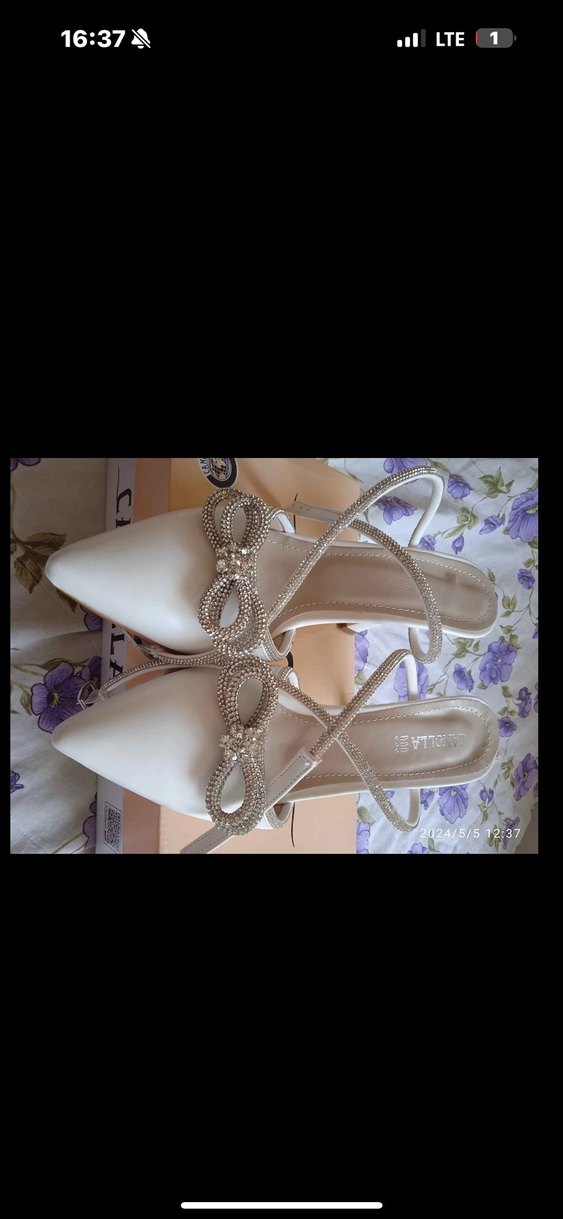 Beyaz Stiletto Topuklu ayakkabi ürün sıfır kutuyla ginderilecek - Görsel 2