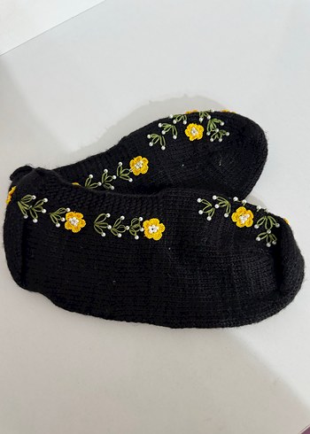 Sarı Nakışlı Kadın 5 mil patik - Görsel 2