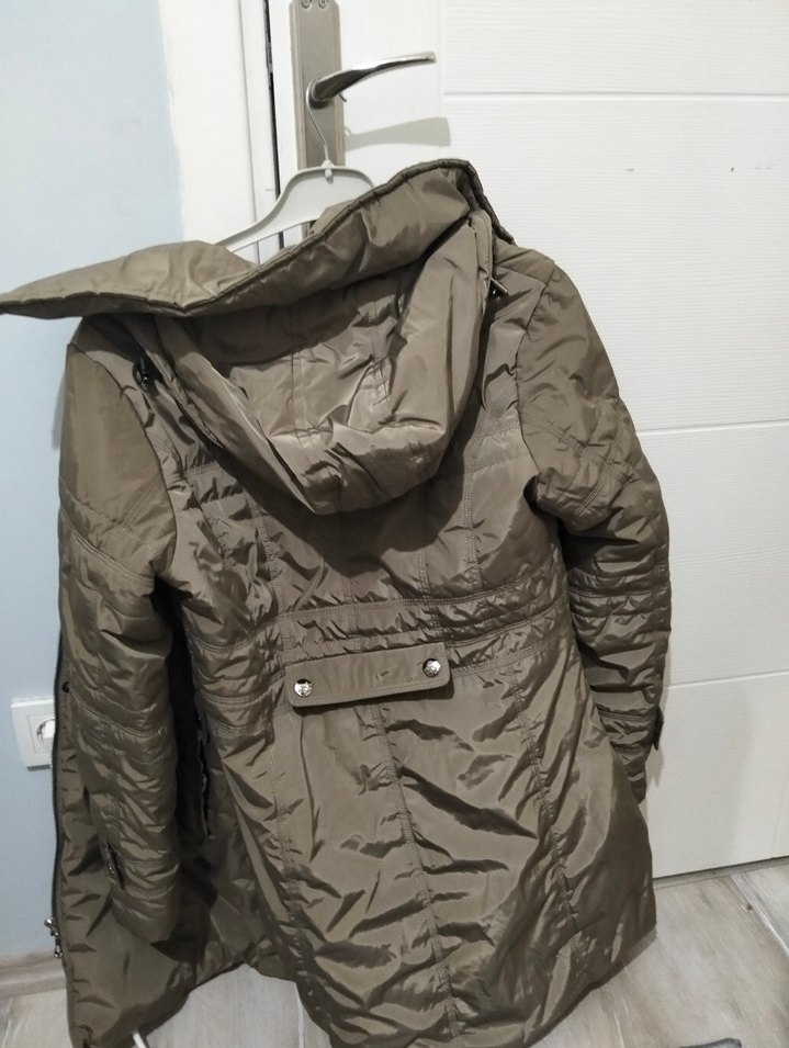 Gri Kamuflaj Desenli Erkek Kolsuz Yağmurluk - Görsel 2