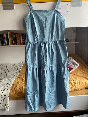 xl Beden Askılı uzun elbise