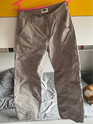 34 Beden gri Renk Gri kargo pantolon