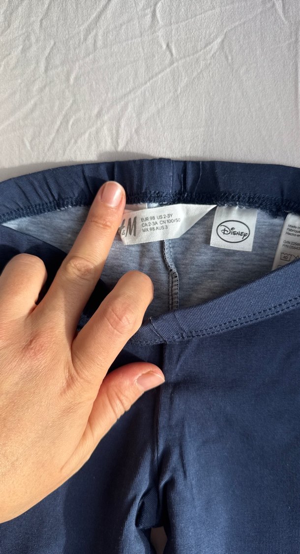 Kız Çocuk Baskılı Mavi Tayt - Görsel 5