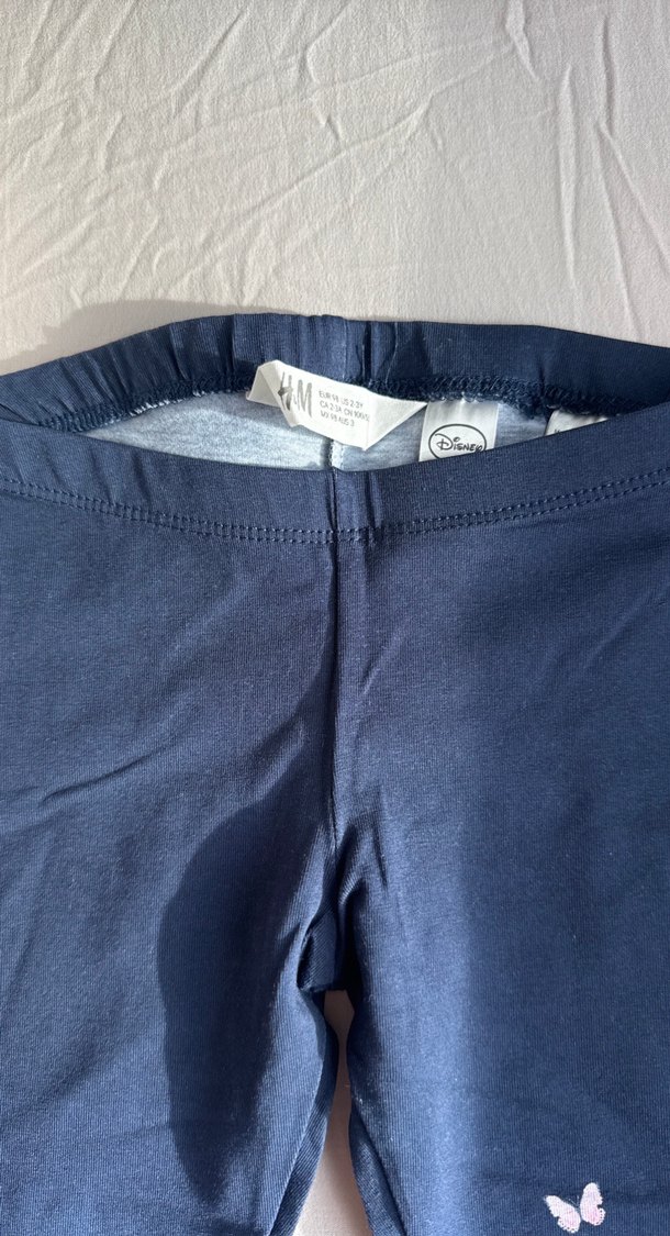 Kız Çocuk Baskılı Mavi Tayt - Görsel 4