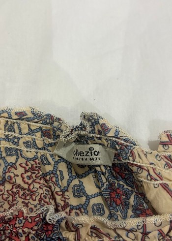 Diğer Bağlama Desenli Örgü Kısa Kollu Bluz