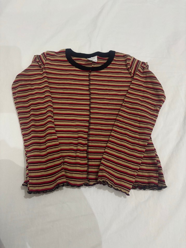 Kız Çocuk Çok Renkli Bohem Uzun Kollu Triko Bluz - Görsel 3