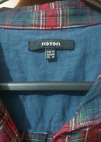 Kadın Çok Renkli Düğmeli Pamuklu Gömlek KOTON (42 bd.) - Görsel 2