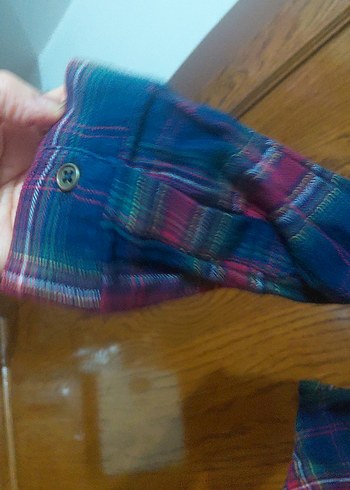 Kadın Çok Renkli Düğmeli Pamuklu Gömlek KOTON (42 bd.) - Görsel 6