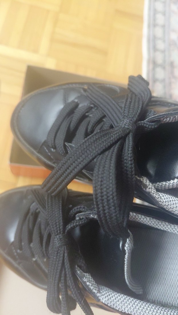 Siyah Gri Platform Topuklu Spor Ayakkabı 36 numara - Görsel 4