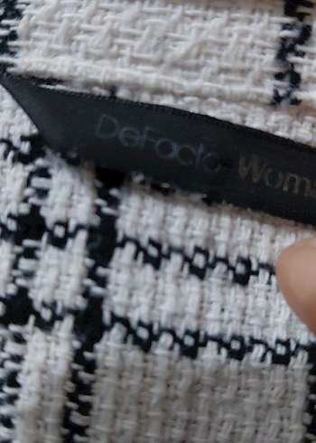 siyah beyaz Kareli Düğmeli Kadın Gömlek DEFACTO dan.. - Görsel 2