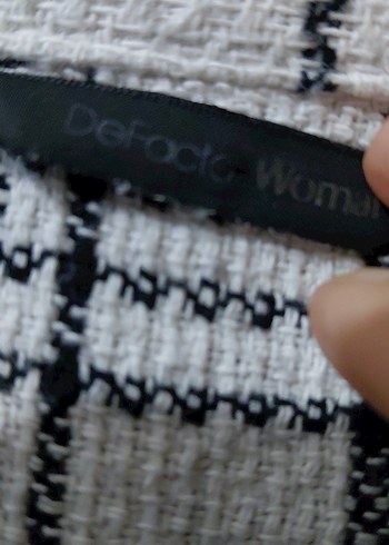 siyah beyaz Kareli Düğmeli Kadın Gömlek DEFACTO dan.. - Görsel 3