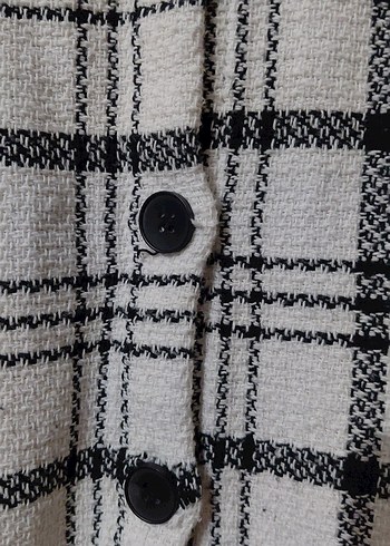 siyah beyaz Kareli Düğmeli Kadın Gömlek DEFACTO dan.. - Görsel 5