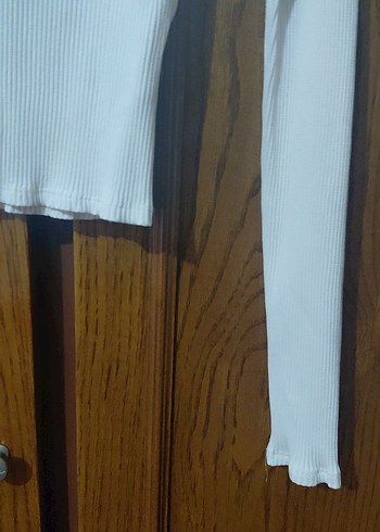 kırık beyaz Uzun Kollu V Yaka Kadın bluz H&M M BEDEN - Görsel 8