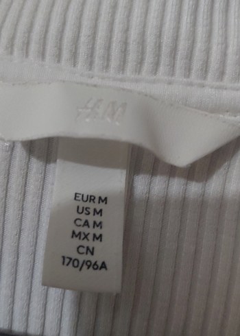 kırık beyaz Uzun Kollu V Yaka Kadın bluz H&M M BEDEN - Görsel 6