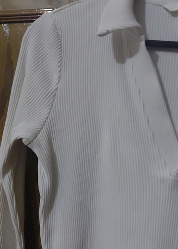 kırık beyaz Uzun Kollu V Yaka Kadın bluz H&M M BEDEN - Görsel 7