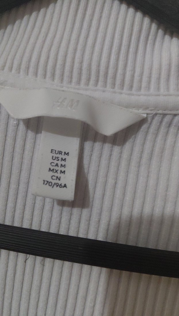 kırık beyaz Uzun Kollu V Yaka Kadın bluz H&M M BEDEN - Görsel 5