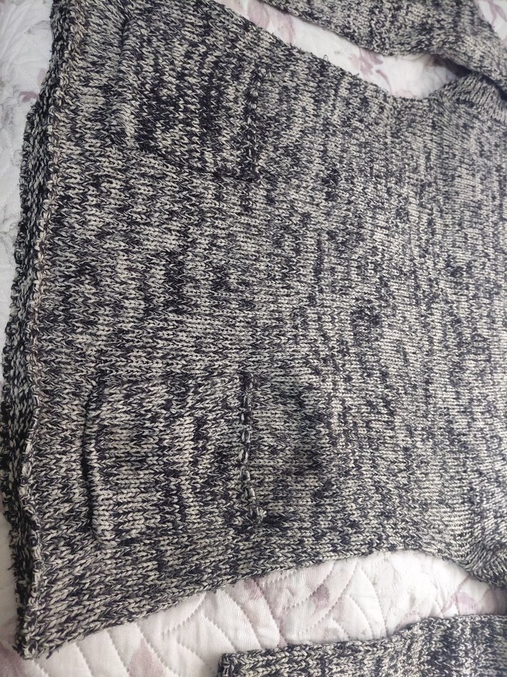 Gri Örgü Kadın yün Kazak - Görsel 4