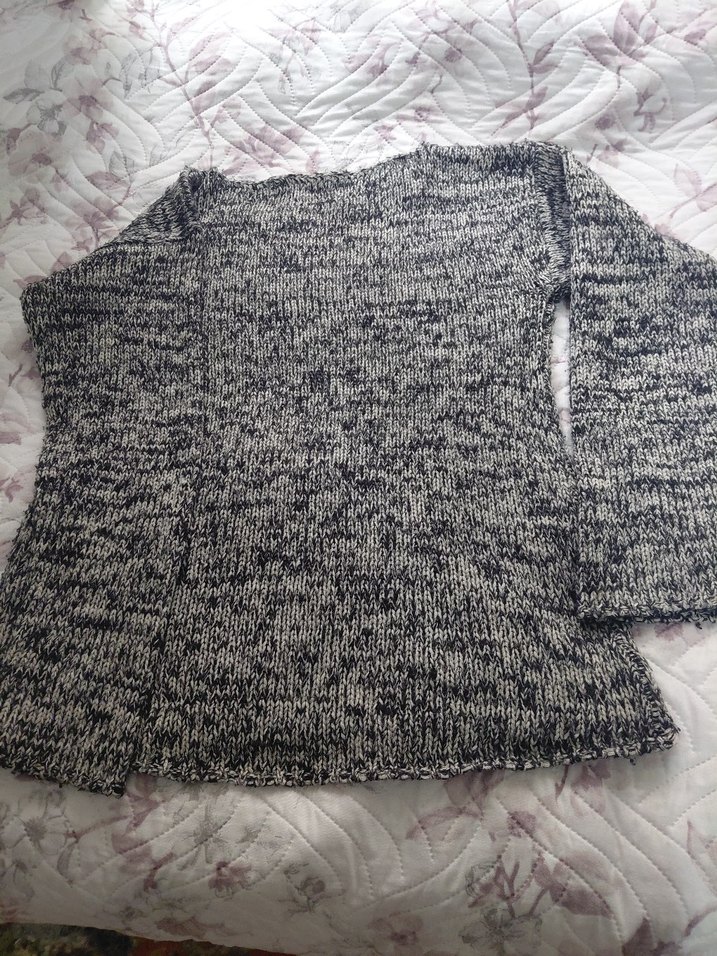 Gri Örgü Kadın yün Kazak - Görsel 2