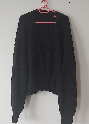 Siyah oversize hırka geniş beden