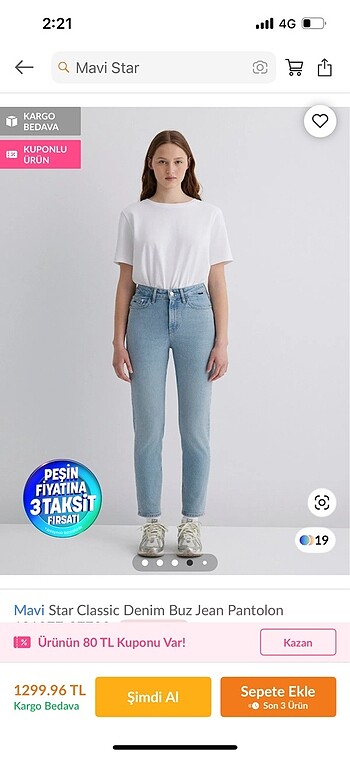 s Beden Mavi jean