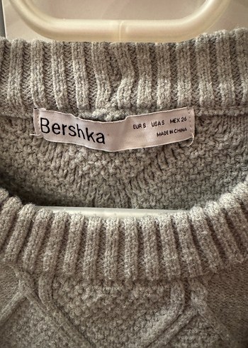 Gri Örgü Kadın Triko Kazak - Görsel 2