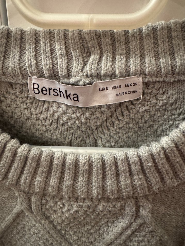 Gri Örgü Kadın Triko Kazak - Görsel 2