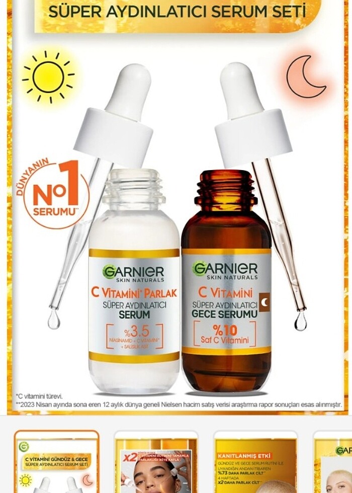 Garnier C Vitamini gece ve gündüz serumu 30 ml - Görsel 2