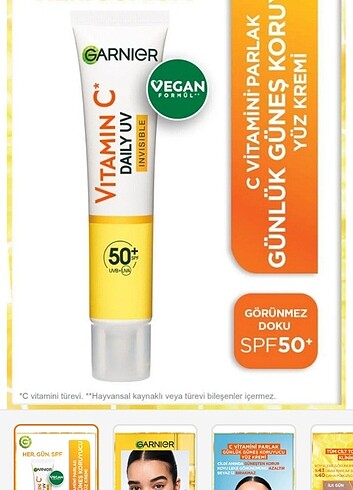 Garnier C Vitaminli 50+ Spf Güneş Koruyucu Yüz Kremi 40 ml - Görsel 2