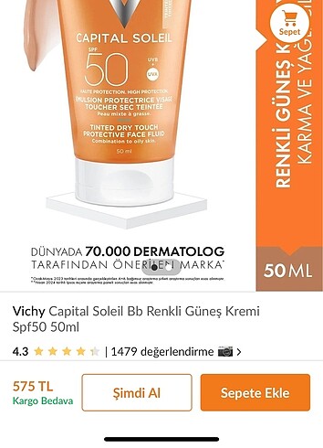 Beden VICHY tinted güneş kremi