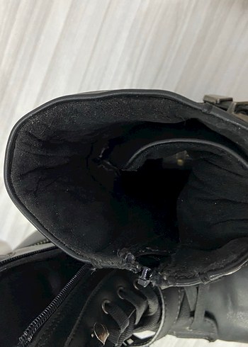 Tokalı Siyah Deri Biker Bot - Görsel 3