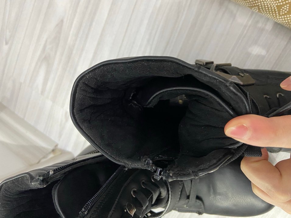 Tokalı Siyah Deri Biker Bot - Görsel 3