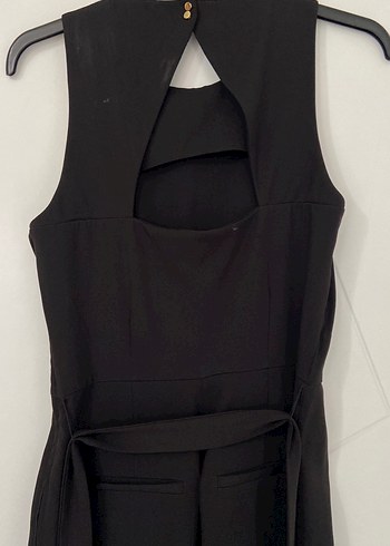 Kadın Siyah Kemerli Uzun Tulum - Görsel 4