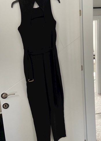 Kadın Siyah Kemerli Uzun Tulum - Görsel 3