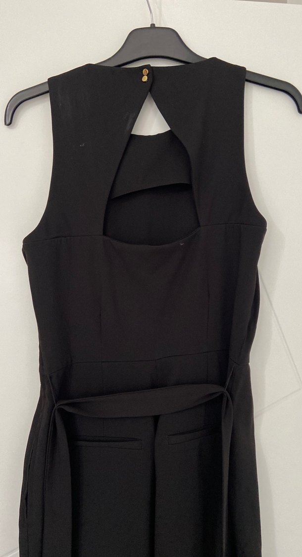 Kadın Siyah Kemerli Uzun Tulum - Görsel 4