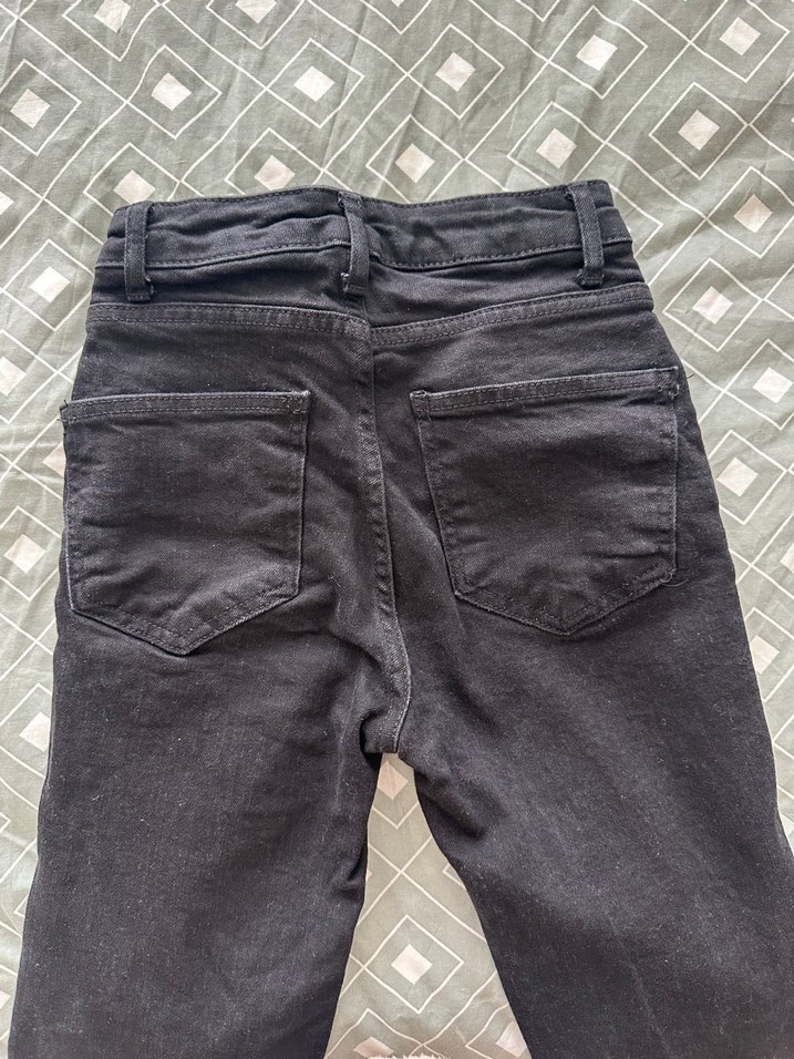 Trendyolmilla Kadın Siyah Midi Boy Kot Pantolon - Görsel 2