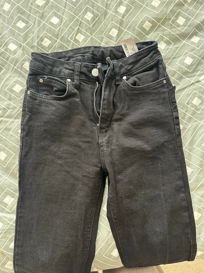 Trendyolmilla Kadın Siyah Midi Boy Kot Pantolon - Görsel 3