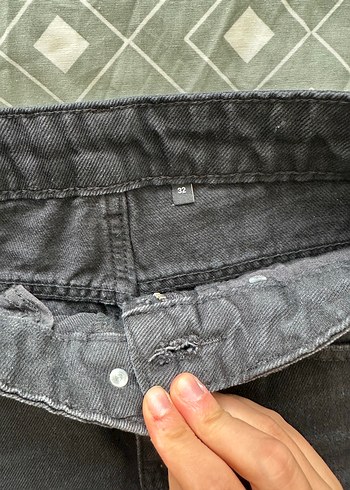 Trendyolmilla Gri Kadın Denim Regular Fit Pantolon - Görsel 3