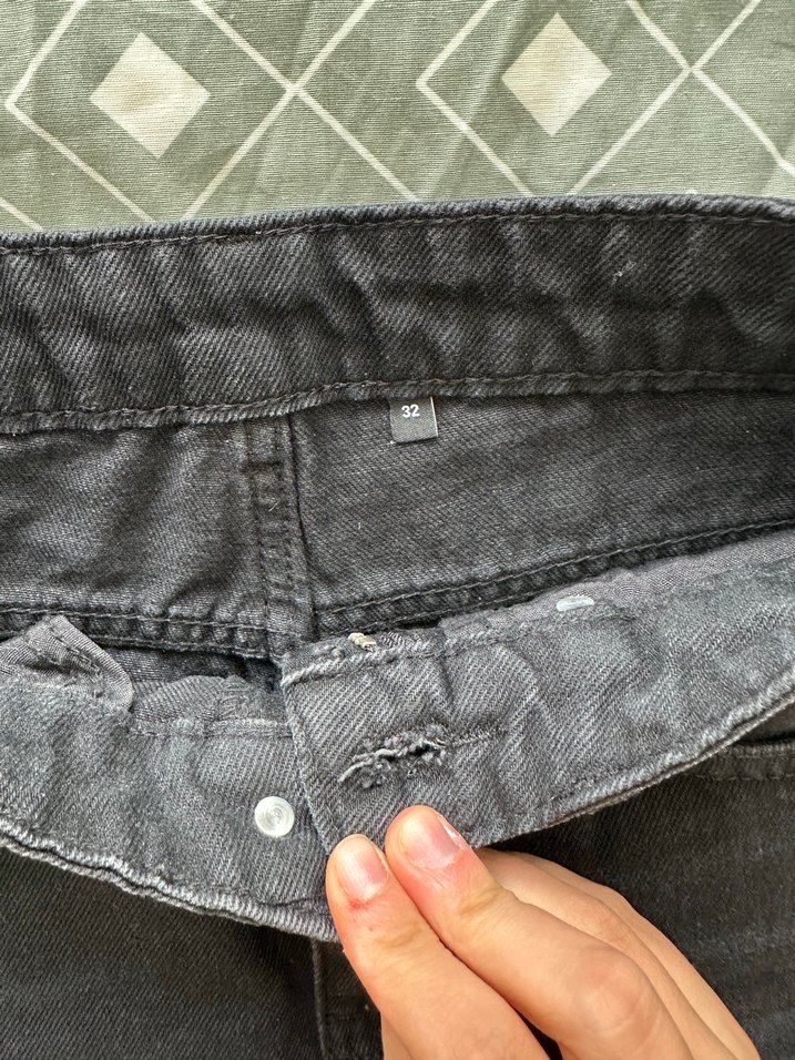 Trendyolmilla Gri Kadın Denim Regular Fit Pantolon - Görsel 3