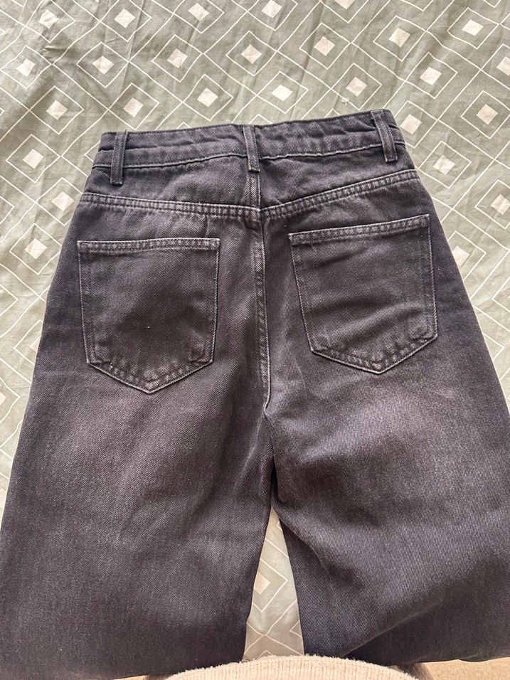 Trendyolmilla Gri Kadın Denim Regular Fit Pantolon - Görsel 2